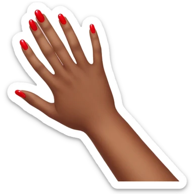 A hand with a red manicure A hand with a red manicure sticker
