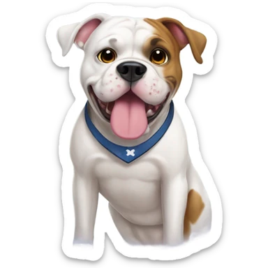 American bulldog with nametag Roxy sticker