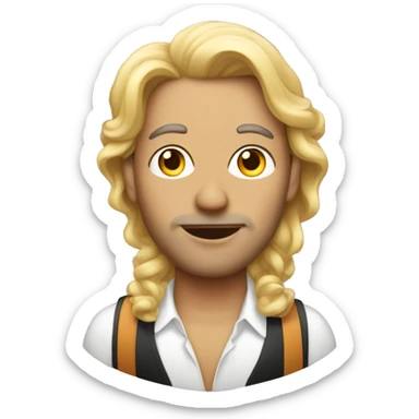 man in full drag sticker