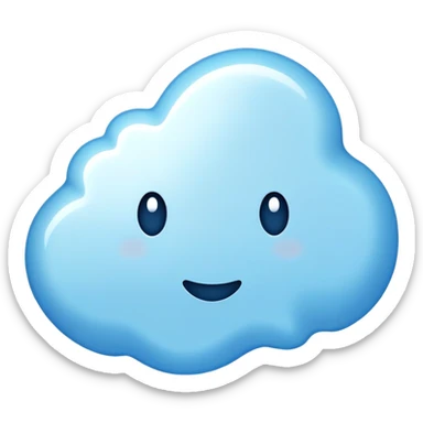 very irregular light blue spot, highly asymmetrical shape, abstract blob with jagged edges sticker