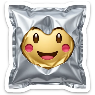 foil square condom wrapper  sticker