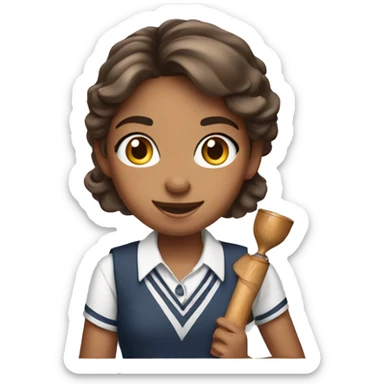 Cute preppy girl holding a stanley sticker