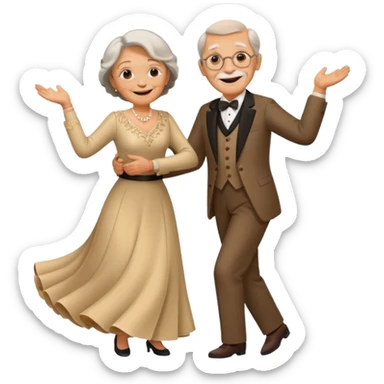 old people Waltz sticker