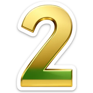 number 7 in golden and green shadows sticker