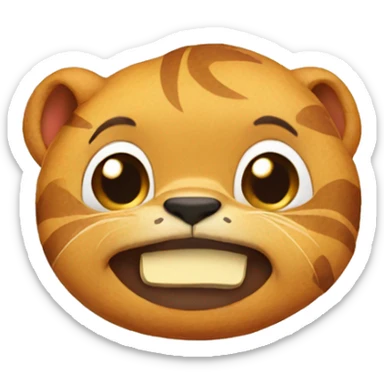 Simba eating a cookie  sticker