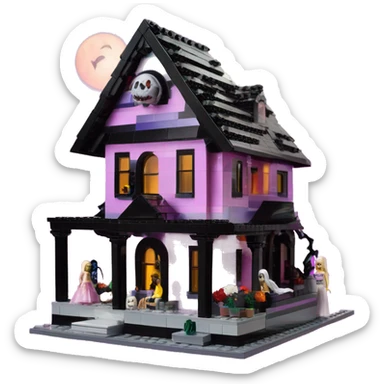 Lego barbie’s haunted dream house nightmare scenario moon sticker