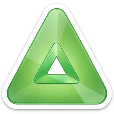 Solid Light green triangle play button  sticker