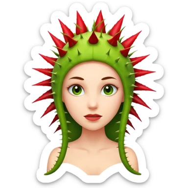 Mujer planta carnivora sticker