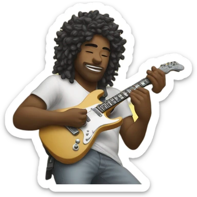 god electric guitarist playing guitar sticker