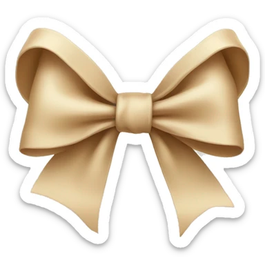 Beige bow sticker