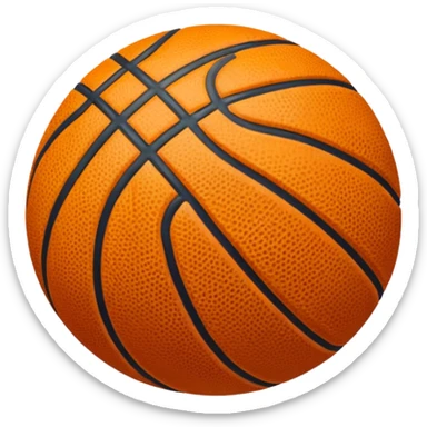 Aesthetic basketball sticker