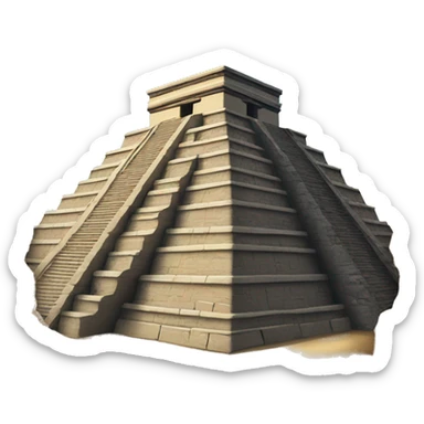 
mayan pyramid with geotag sticker