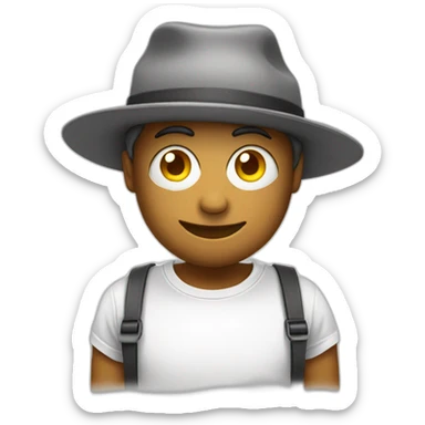 tshirt with eyes and hat sticker