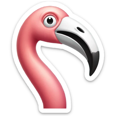 A scary flamingo sticker