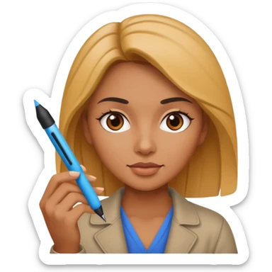 graphic designer woman at work  sticker