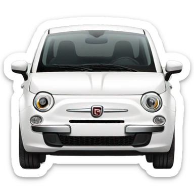White fiat 500 sticker