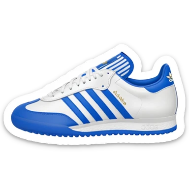 Adidas Samba blanche et bleue sticker