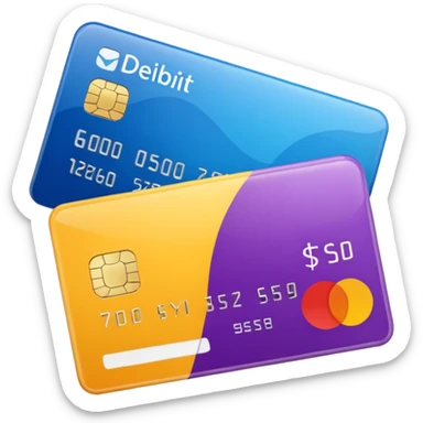 ACCEPTED PARTICIPATION METHODS — Debit and Credit Card together sticker