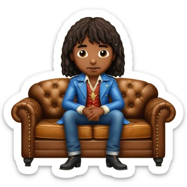 Rick james on a couch sticker