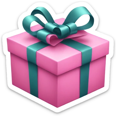 pink gift box sticker
