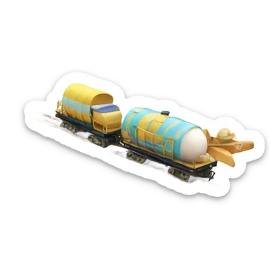 little beach Train with 3 wagons sticker