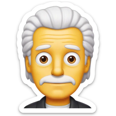 Simpson white hair sticker