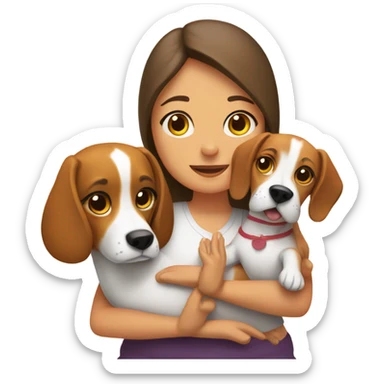Sara with Beagle yoga sticker