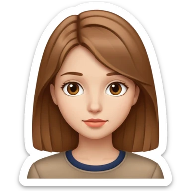 Girl with straight light brown hair in Paris  sticker