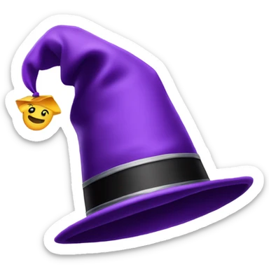 A magician’s hat with students peeking out of it. sticker