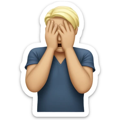 facepalm white sticker