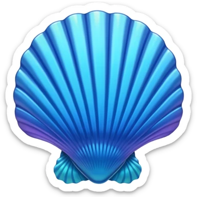 petite blue scallop shell, Camino de Santiago sticker