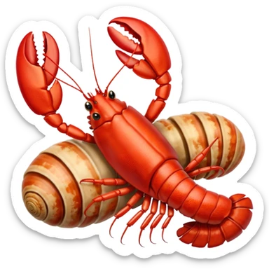 🦞🐚 que salga una claw como del emoji de lobster del emoji de shell de caracol. sticker