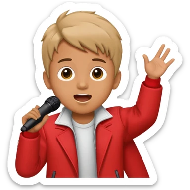 Boy sings thriller  sticker