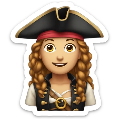 female pirate sticker