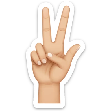 Peacesign with hand sticker