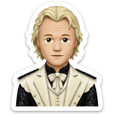 Heath Ledger as Ennis Del Mar with ivory sequin outfit sticker
