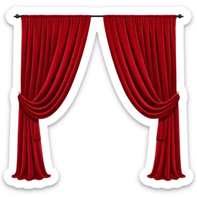 backdrop curtain sticker
