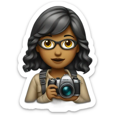 Girl photographer  sticker