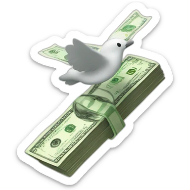 money flying sticker
