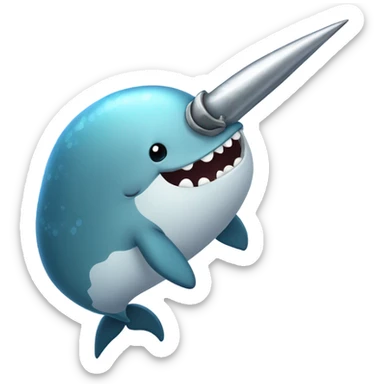 Narwhal with a sword sticker