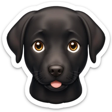 Perro Labrador  negro adulto sticker