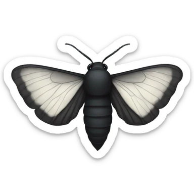 Black moth sticker