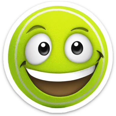 Tennis ball smiling  sticker