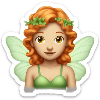 Beautiful ginger hair fairy sticker