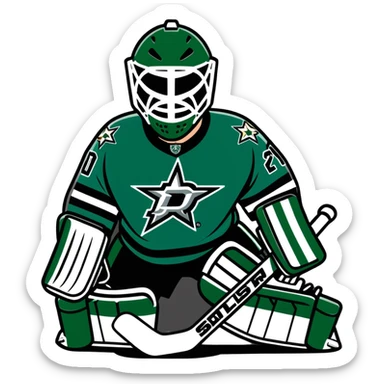 Dallas Stars Otter goalie sticker