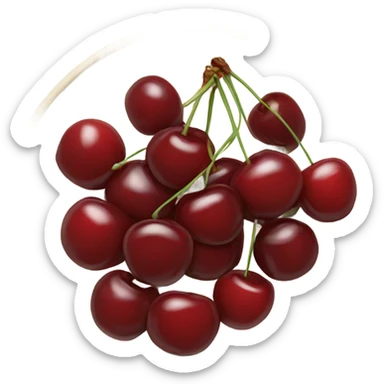 beige plate with cherries in it sticker
