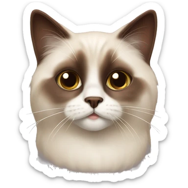Chocolate Birman Cat￼ sticker