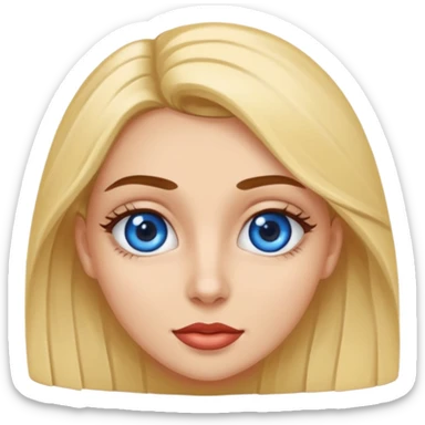 Solo un ojo azul de chica para emoji sticker