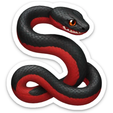 Black and red snake sticker