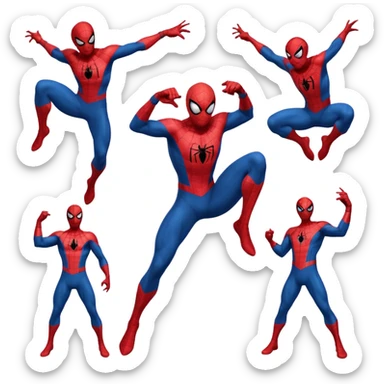 Spiderman full body all reactions sticker